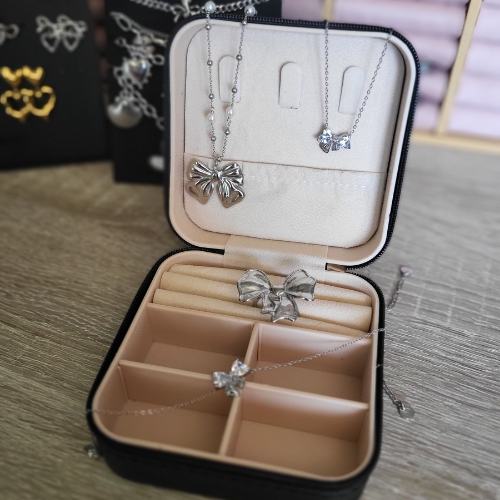 Sieradenbox L – verrassingspakket met sieraden in luxe zwart sieradendoosje, ideaal cadeau voor haar