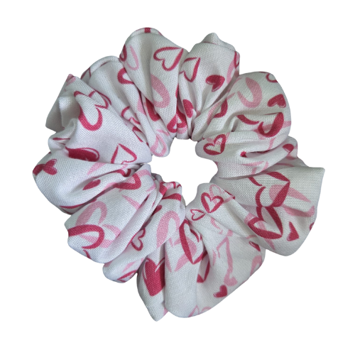 Blushing Hearts Scrunchie