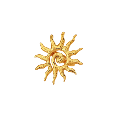 Goudkleurige ring met open zon design – elegante en moderne damesring met symbolische betekenis