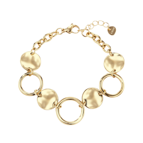 Armband met diverse grote cirkels - te combineren met diverse armbanden 