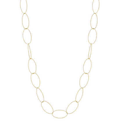 Luna Link Chain lange goudkleurige ketting met grote ovale schakels voor een moderne en elegante look