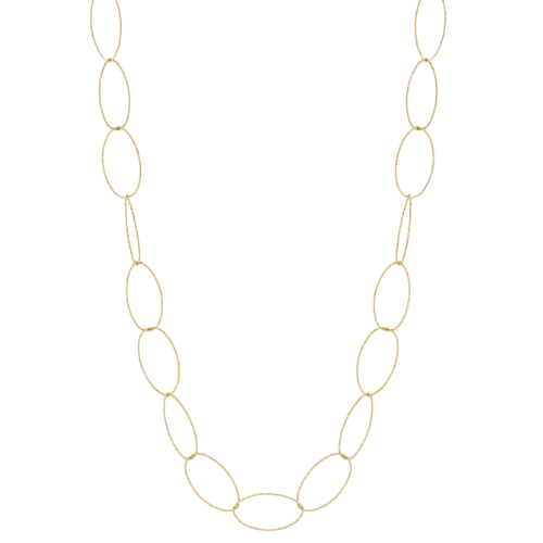 Luna Link Chain lange goudkleurige ketting met grote ovale schakels voor een moderne en elegante look