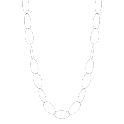 Luna Link Chain lange zilverkleurige ketting met grote ovale schakels voor een moderne en elegante look