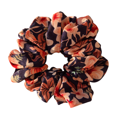 Midnight Blossem Scrunchie
