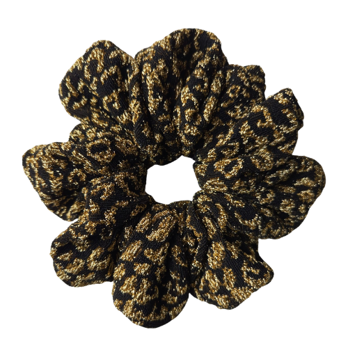 Midnight Leopard Scrunchie