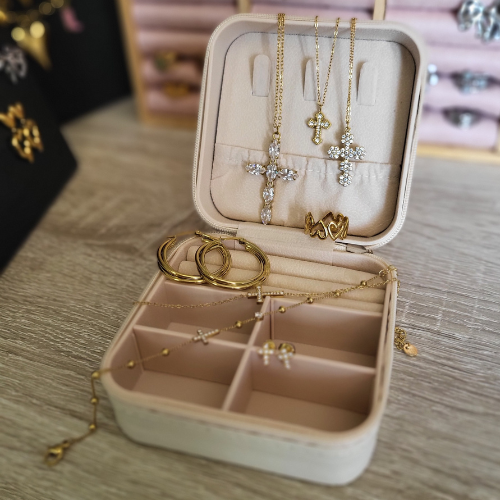 Sieradenbox XXL – verrassingspakket met sieraden in luxe wit sieradendoosje, ideaal cadeau voor haar