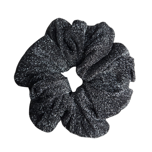 Silver Glam Scrunchie