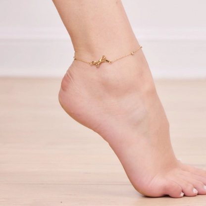 Strassy Bow Enkelbandje