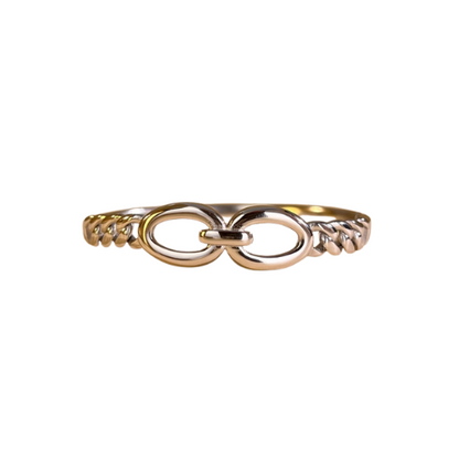 Zilver kleurige gesloten bangle met gedraaide structuur - subtiele damesarmband